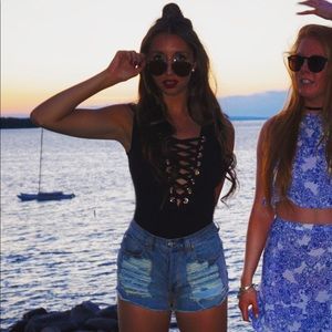 Hot & Delicious Lace-Up Bodysuit